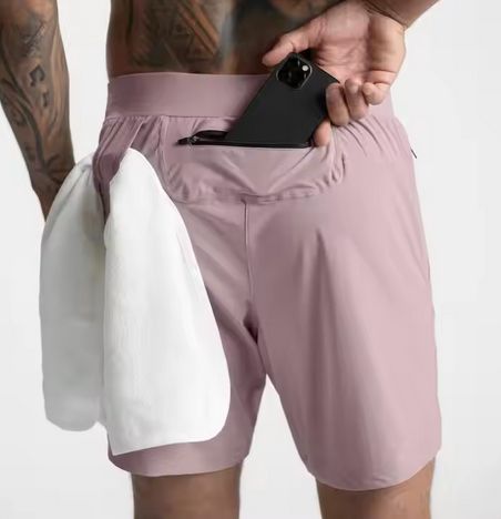 Shorts da Crossfit Uomo, Rosa antico CrossFit per tutti