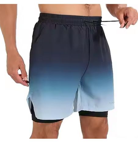 Shorts da Crossfit Uomo, Oceano Bicolore CrossFit per tutti