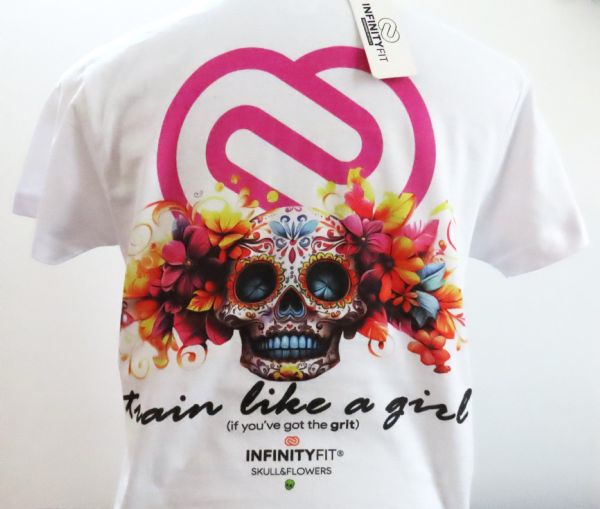 InfinityFit-shirt Train Like a Girl, Bianca, unisex CrossFit per tutti